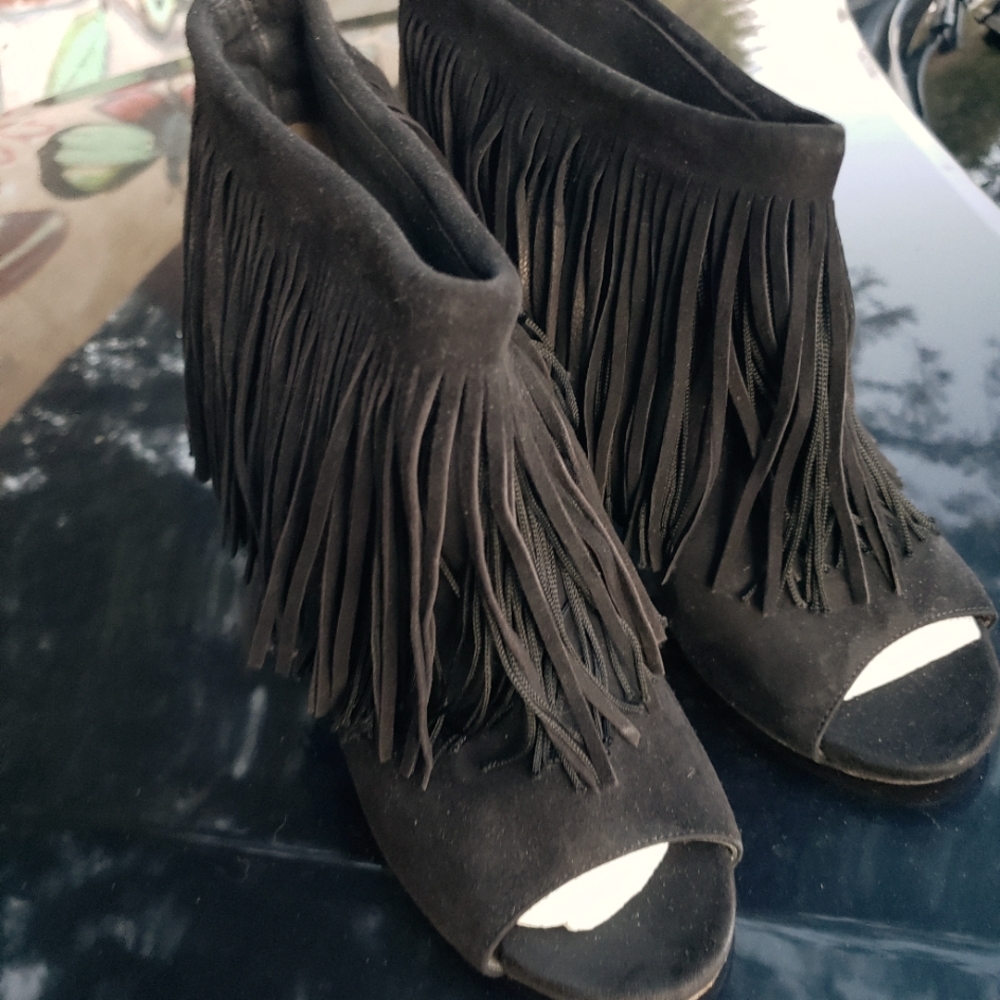 Jimmy Choo Suede Fringe Booties